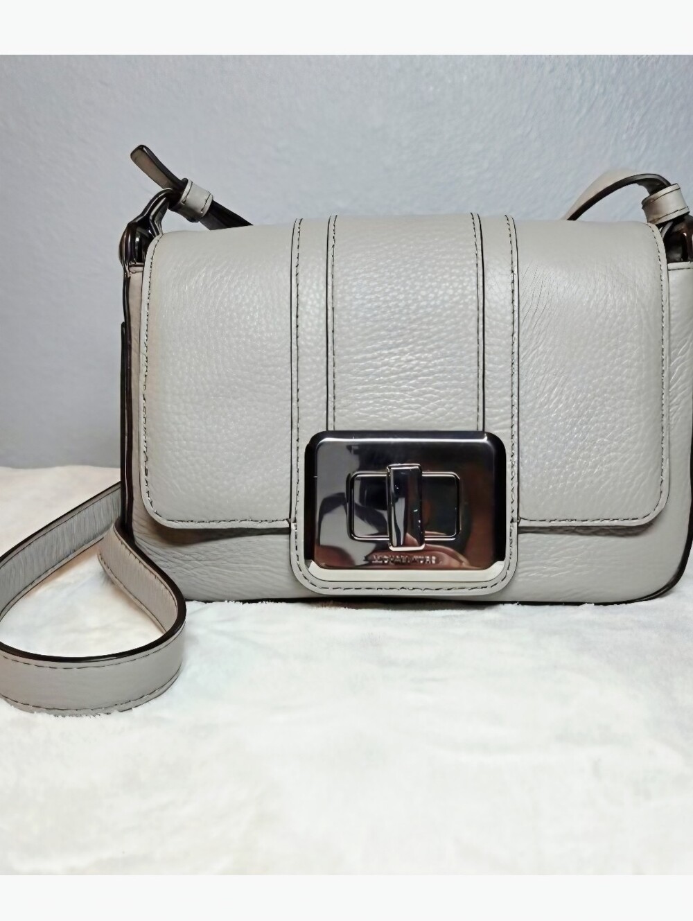 Michael Kors Fulton Flap Crossbody - Light Gray - Great Condition